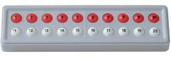 Abaco 20 mit Zahlen - Modell A 10/10 Kugeln (rot/weiß), 4-7 Jahre