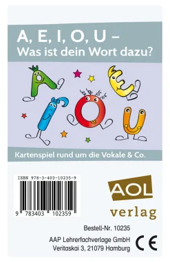 A, E, I, O, U - Was ist dein Wort dazu? ab 6 Jahre