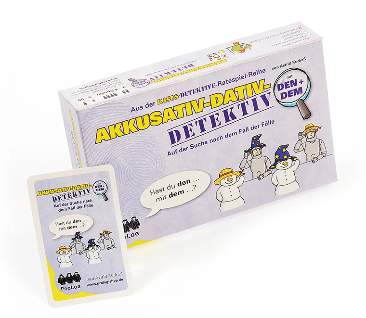 Akkusativ-Dativ-Detektiv mit DEN + DEM, Grammatikspiel, ab 5 Jahre