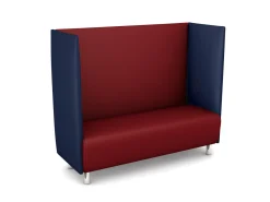 Akustiko Berlin B1 CME (schwer entflammbar), Schallschutzsofa Ocean 033131, Farbe Sitzfläche Bordeaux 033124