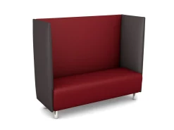 Akustiko Berlin B1 CME (schwer entflammbar), Schallschutzsofa Anthrazit, Farbe Sitzfläche Bordeaux 033124