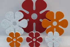 Akustik-Wandabsorber, Blume Orange, dekorativ, soni ELEMENT klein
