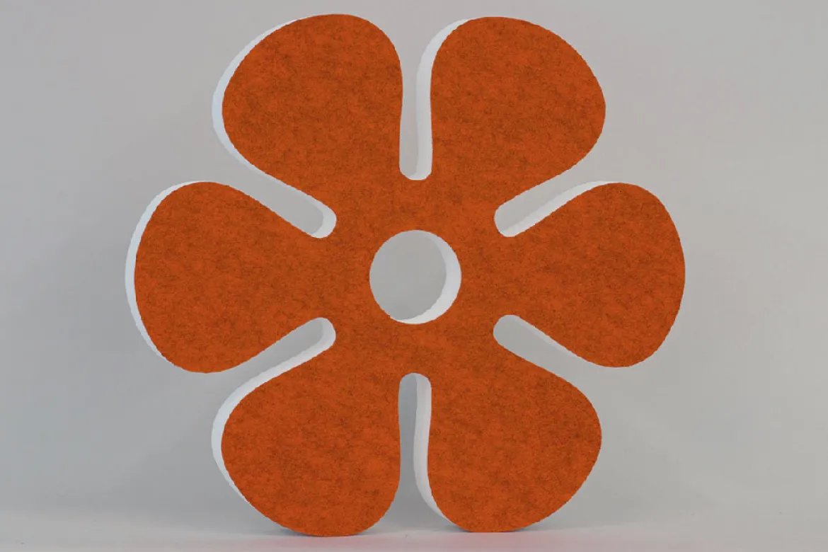 Akustik-Wandabsorber, Blume Orange, dekorativ, soni ELEMENT