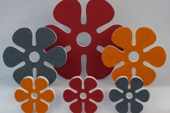 Akustik-Wandabsorber, Blume Rot, dekorativ, soni ELEMENT
