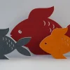 Akustik-Wandabsorber, Fisch Anthrazit, dekorativ, soni ELEMENT klein