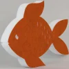 Akustik-Wandabsorber, Fisch Orange, dekorativ, soni ELEMENT klein
