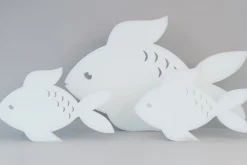 Akustik-Wandabsorber, Fisch Weiß, dekorativ, soni ELEMENT