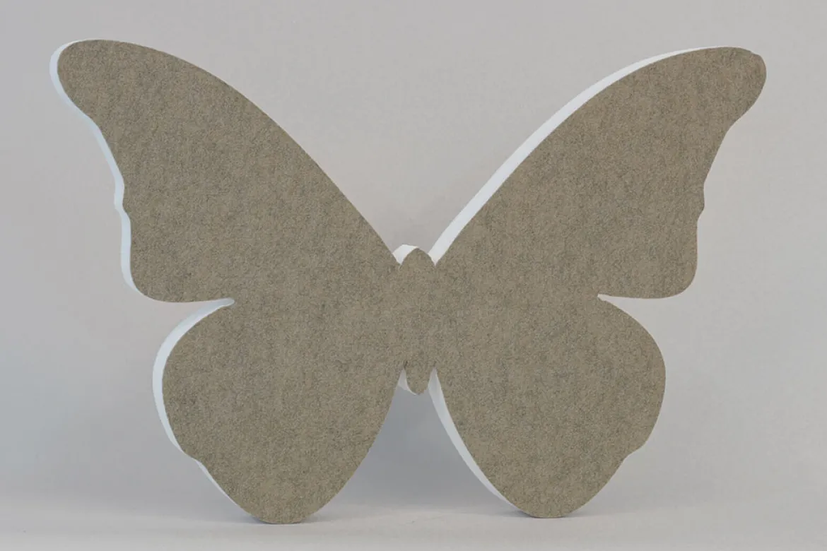Akustik-Wandabsorber, Schmetterling Beige, dekorativ, soni ELEMENT