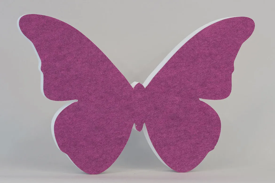 Akustik-Wandabsorber, Schmetterling Pink, dekorativ, soni ELEMENT klein