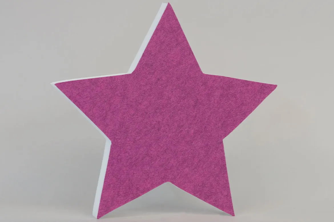 Akustik-Wandabsorber, Stern Pink, dekorativ, soni ELEMENT
