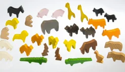 Alle meine Tiere, 30 farbig lackierte Hartholzfiguren in Geschenkdose
