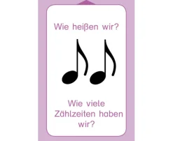 Allgemeine Musiklehre, 47 Übungskarten