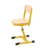 Aluflex-Aktivstuhl, höhenverstellbar 38-50 cm, Stahlfarbe zinkgelb, Kunststoffgleiter, 9-18+ Jahre