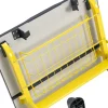 Aluflex Einer-Schülertisch, höhenverstellbar 64-82 cm, Stahlrohrfarbe zinkgelb, mit Drahtkorbablage, Filzgleiter, 9-18+ Jahre