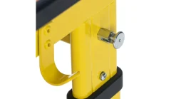 Aluflex Zweier-Schülertisch, höhenverstellbar 64-82 cm, Stahlfarbe zinkgelb, mit Drahtkorbablage, Kunststoffgleiter, 9-18+ Jahre
