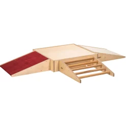 Anbauschräge mit Teppich Farbe Rot für die Krabbelkiste