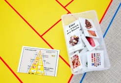 Arbeitsteppich Ernährungspyramide inkl. Zubehör