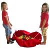 Aufräumsack Spieldecke, rot, Ø 135 cm, innenliegender Tunnelzug mit 4 Schlaufen