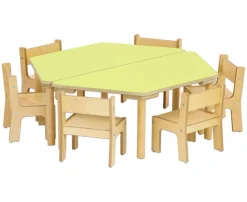 Baccus 8 tlg. Möbelset, Trapeztisch grün
