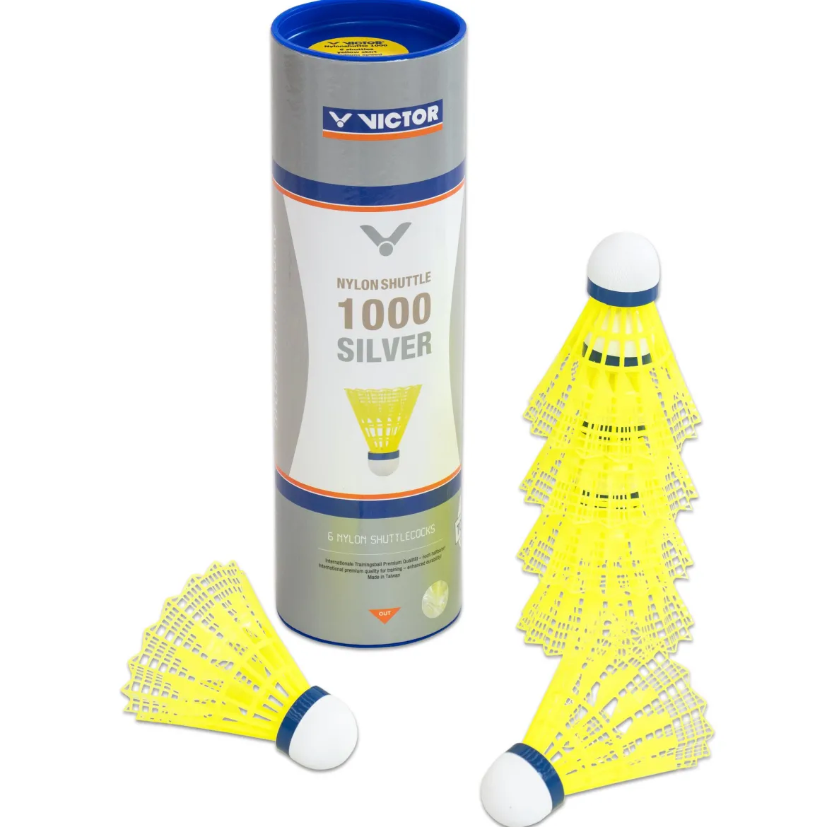 Badminton-Bälle, blau - Geschwindigkeit mittel, 6 Stück