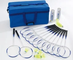 Badminton-Schulset Plus mit Tasche, 12 Schläger, 12 Bälle mittel