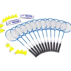 Badminton Schulset Plus, 12 Schläger, 12 Bälle