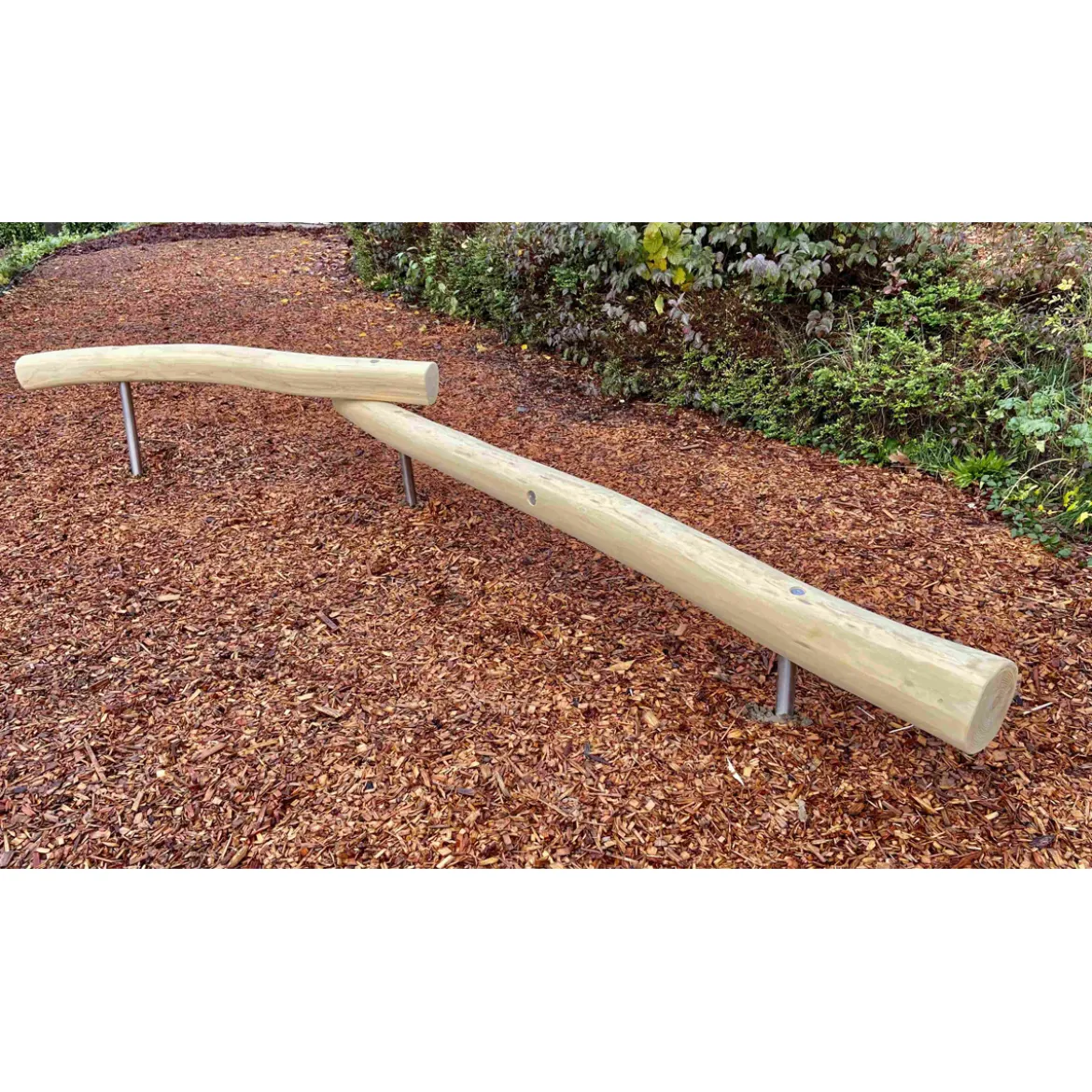 Balancierbalken DUO, zwei Höhen 200 und 300 cm, max Fallhöhe 60 cm, ab 3 Jahre