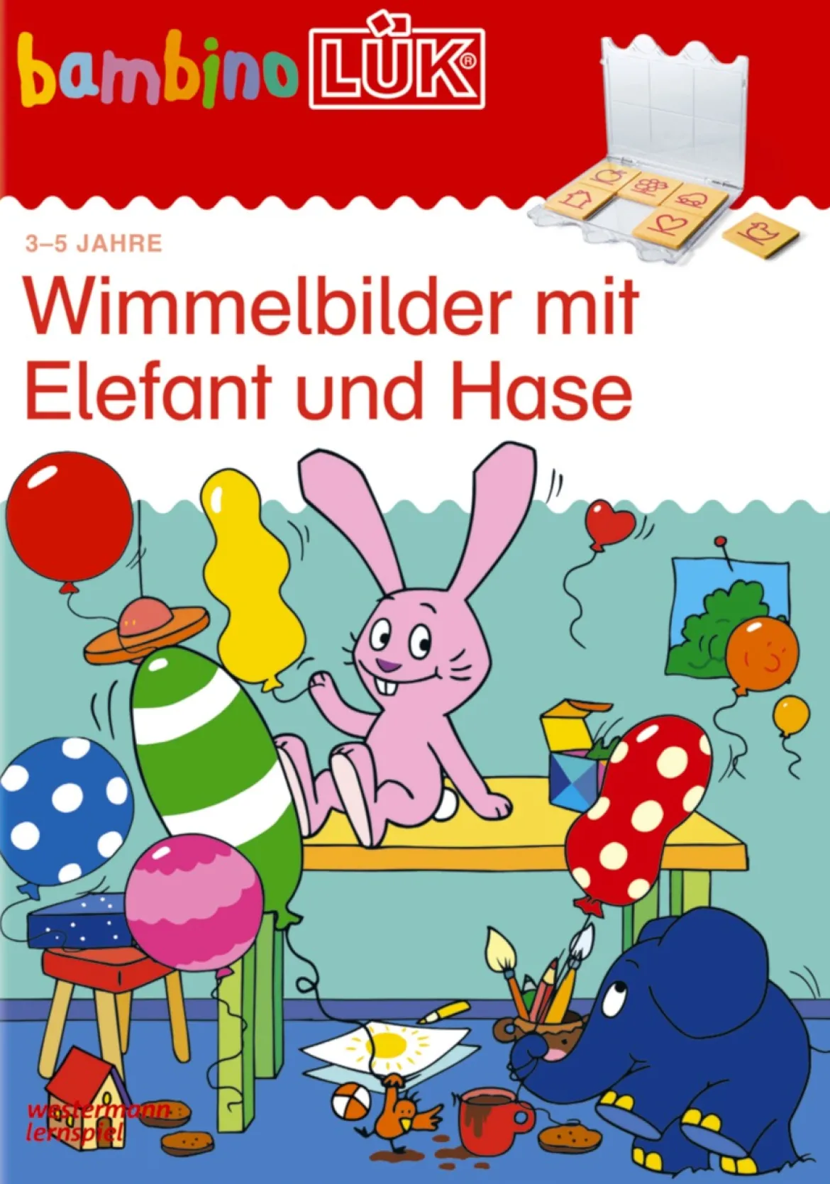 bambinoLÜK Wimmelbilder mit Elefant und Hase, Übungsheft, 3-5 Jahre