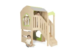 Baumhaus für drinnen, mit Treppe, aus Holz, 226x116x229 cm, Ahorn