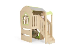Baumhaus für drinnen, mit Treppe, aus Holz, 226x116x229 cm, Ahorn