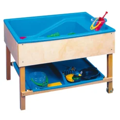 Behälter mit Hahn und Abfluss für den Sand-Wasser-Tisch