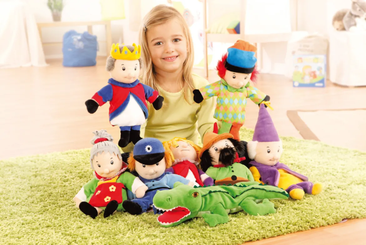 beleduc Puppetshow, Handpuppen-Set, 8-teilig, ab 3 Jahre