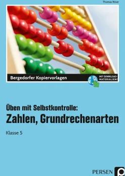 Üben mit Selbstkontrolle: Zahlen, Grundrechenarten, Kopiervorlagen, Klasse 5