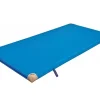 BENZ Sport Normturnmatte blau mit Lederecken und Griffen, 200 x 100 x 6 cm