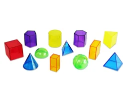Betzold 12 Geokörper, transparent in 6 Farben, 8-11 Jahre