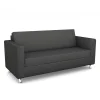 Betzold LoungeFlex Sofa, 3-Sitzer, Farbe Sitzfläche: KL EDENFree ED-476 Iron, Seitenteile: Newlife Eco: Dunkelgrau
