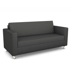 Betzold LoungeFlex Sofa, 3-Sitzer, Farbe Sitzfläche: KL EDENFree ED-476 Iron, Seitenteile: Newlife Eco: Dunkelgrau