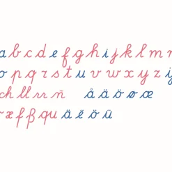 Bewegliches Alphabet, Holzbuchstaben, Lateinische Ausgangsschrift (internationale Version), ab 4 Jahre