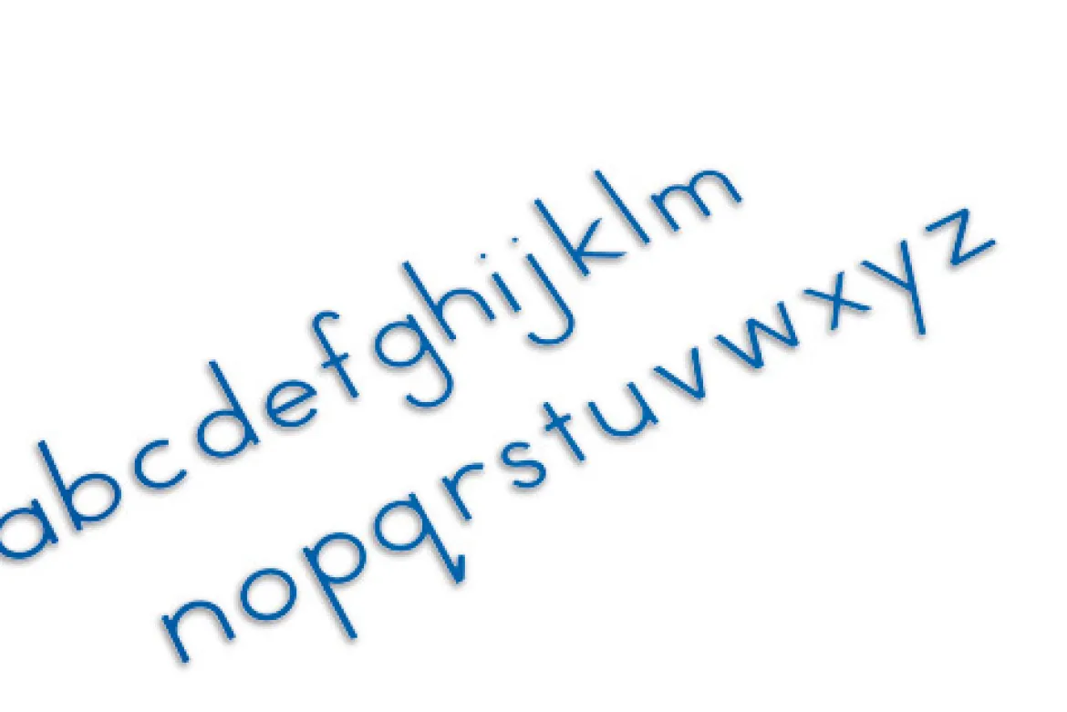 Bewegliches Alphabet, klein, Druckschrift blau, ab 6 Jahre