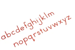 Bewegliches Alphabet, klein, Druckschrift rot, ab 6 Jahre