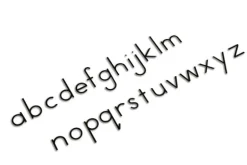 Bewegliches Alphabet, klein, Druckschrift schwarz, ab 6 Jahre