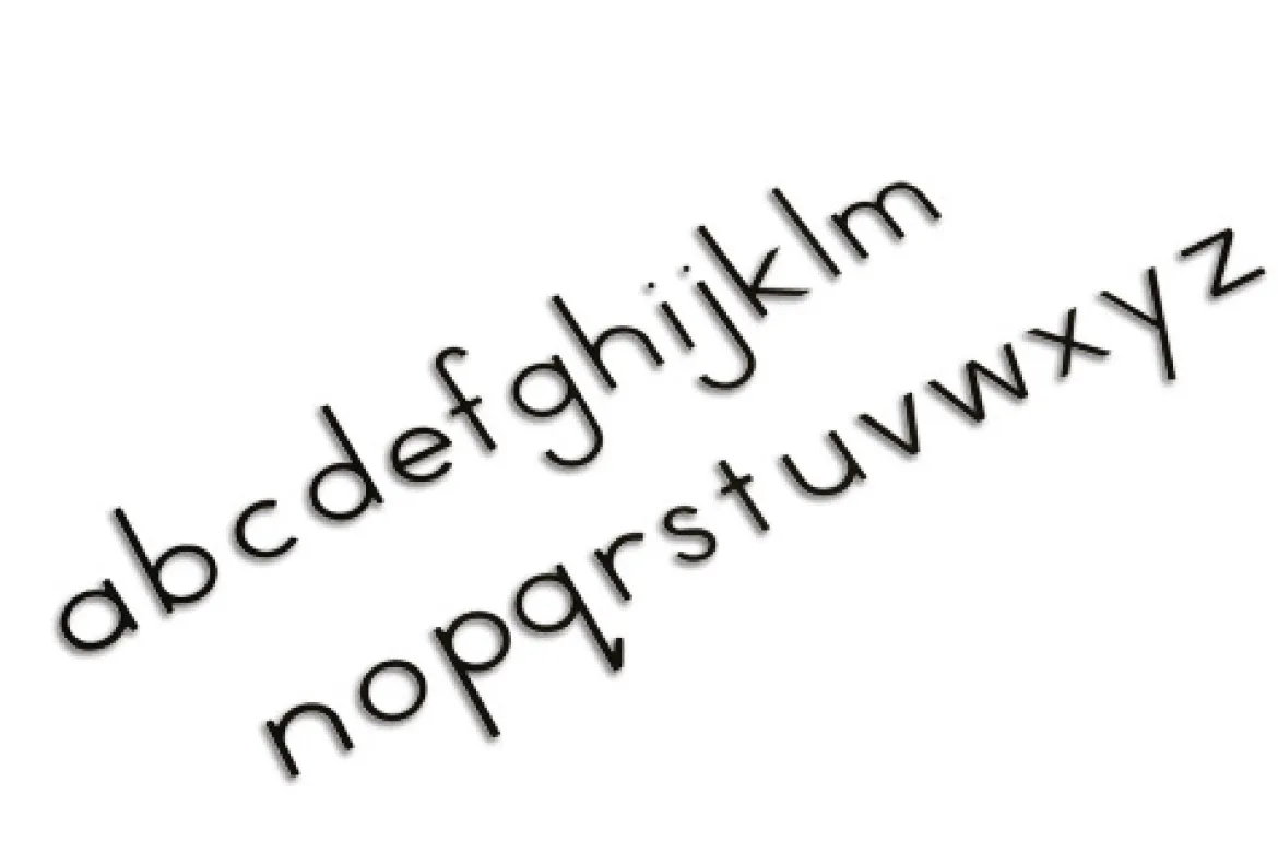 Bewegliches Alphabet, klein, Druckschrift schwarz, ab 6 Jahre