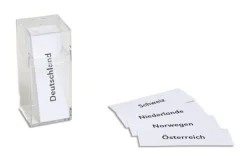 Bezeichnungskarten Europa, in Kunststoff-Box