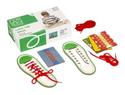 Binde den Schuh! Fädelspiel, 5-7 Jahre