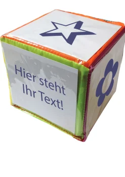 Blanko-Würfel mit Einstecktaschen 10 cm, ab 4 Jahre
