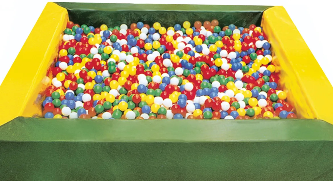 Bällchenpool grün-gelb 1,5 x 1,5 m