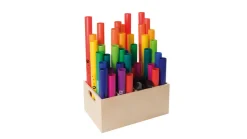 Boomwhackers®, Klassensatz in Aufbewahrungsbox, Set mit 39 Röhren, inkl. 8 Octavator-Caps