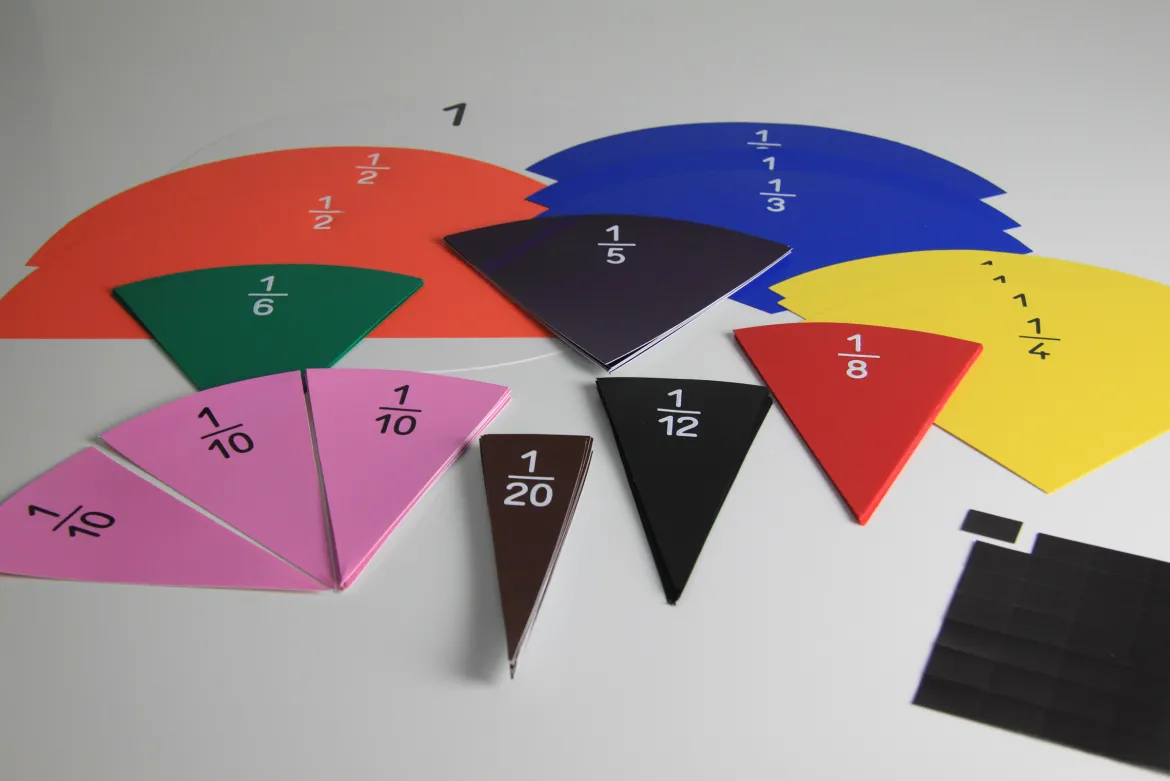 Bruchrechenkreise magnetisch, im Karton, Demomaterial