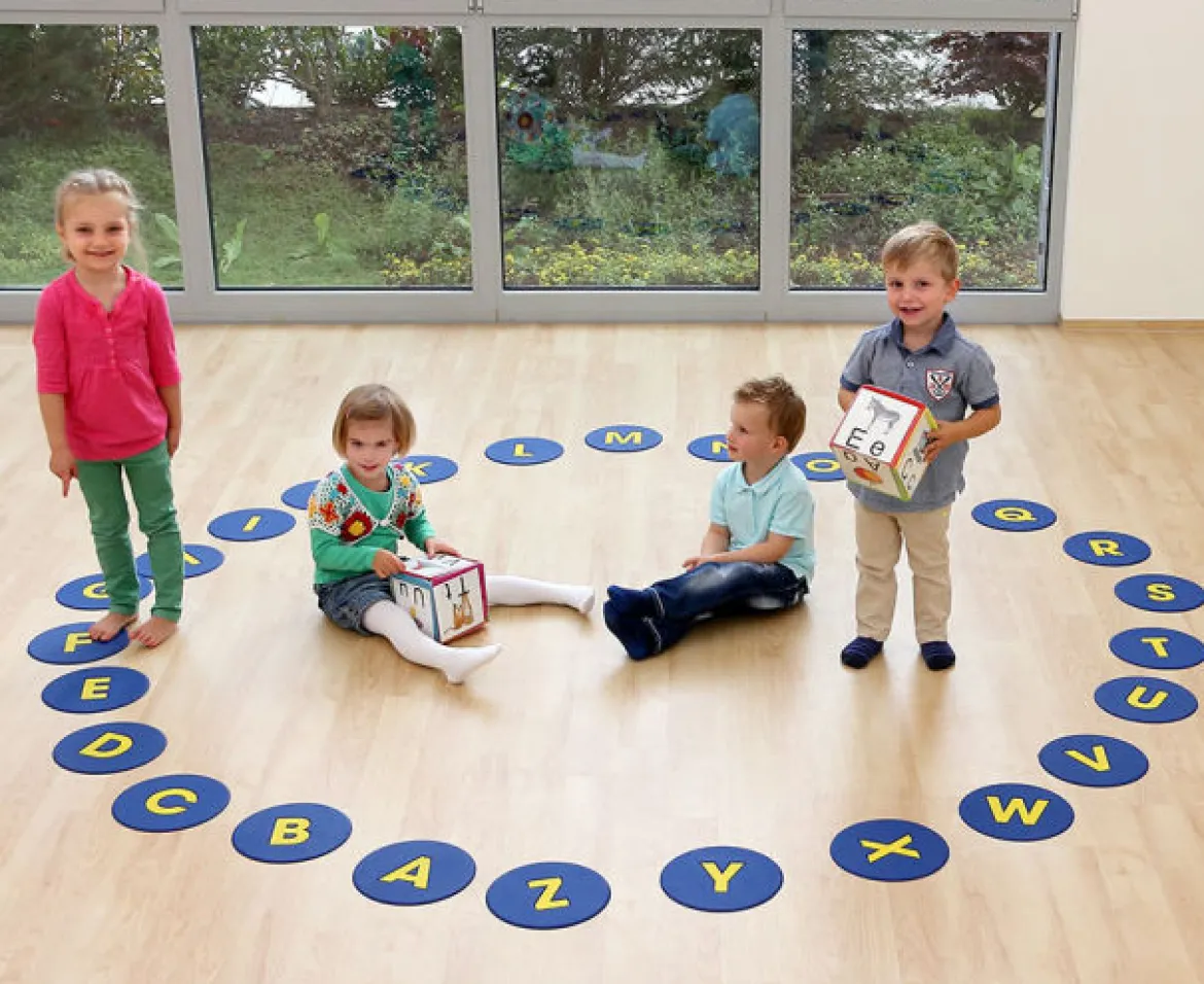 Buchstaben-Matten rutschfest 26 Stück ohne Kunststoffbox, 4-7 Jahre