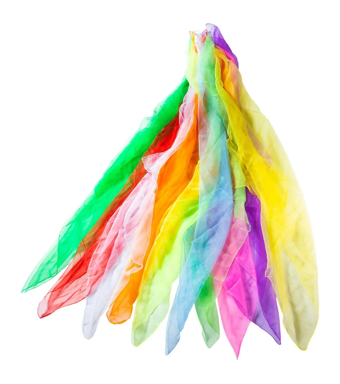Chiffontücher Set groß, 10 Stück in 10 Farben, 130 x 130 cm